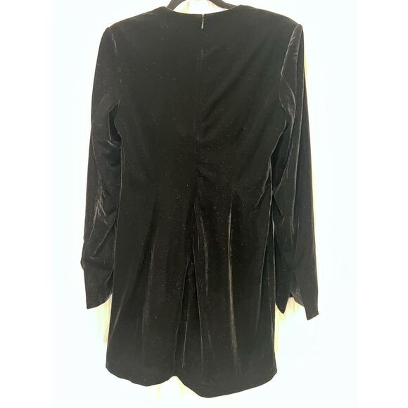 Bardot Women's Black Audrina Velvet Mini Dress Size Large NWOT - Picture 9 of 12